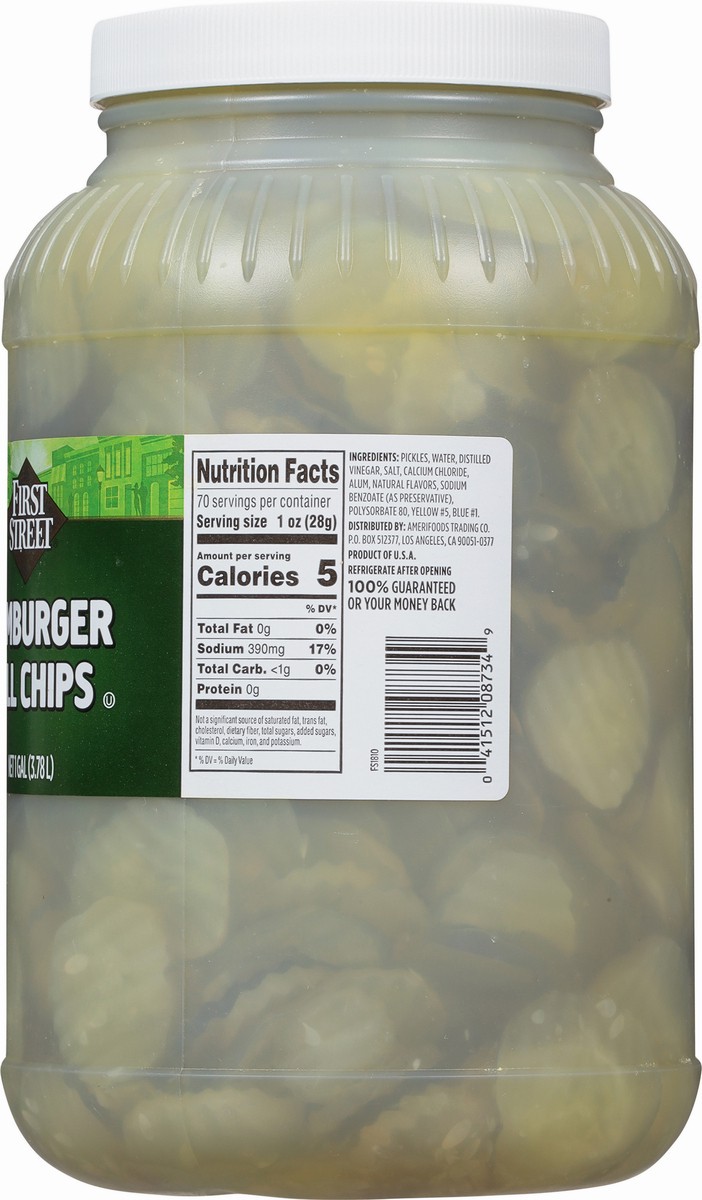 slide 11 of 14, Cb22 First Street Pickle Chips Dill Crinkle Cut - 1 gal, 1 gal