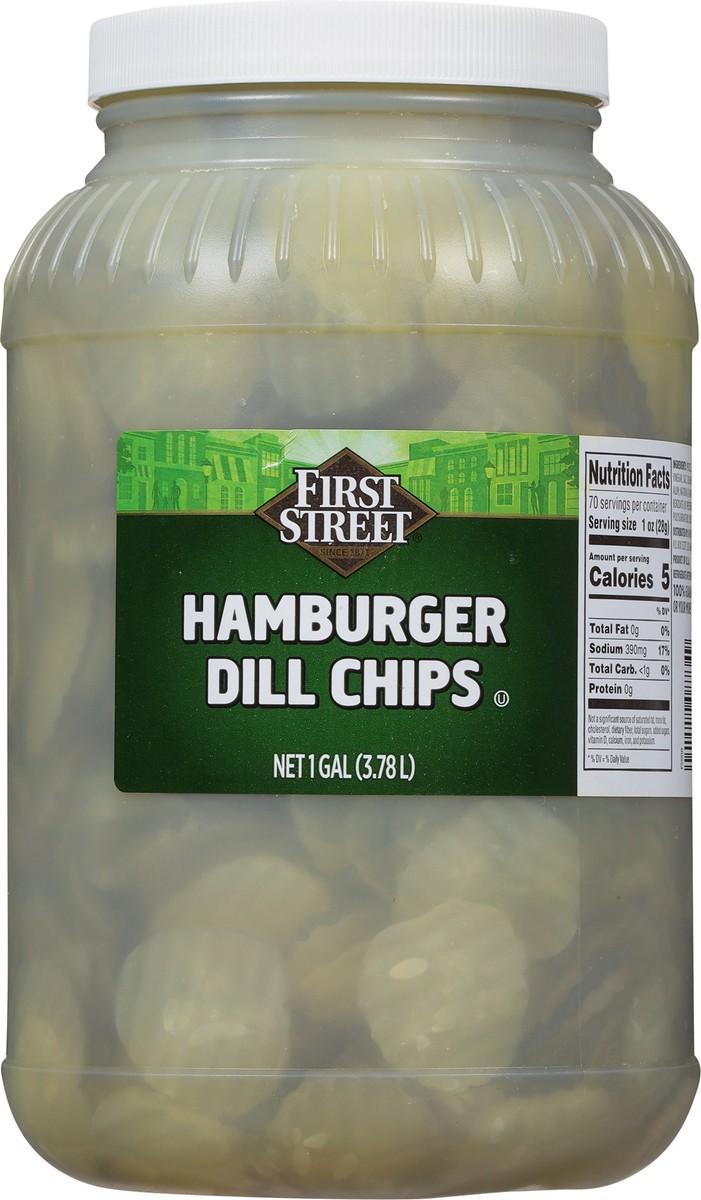 slide 10 of 14, Cb22 First Street Pickle Chips Dill Crinkle Cut - 1 gal, 1 gal