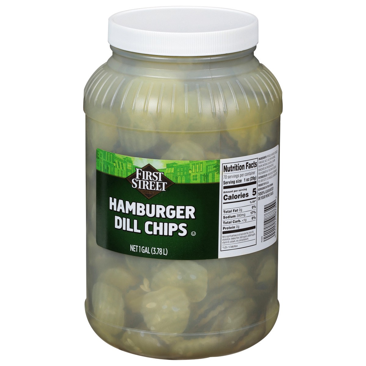 slide 14 of 14, Cb22 First Street Pickle Chips Dill Crinkle Cut - 1 gal, 1 gal