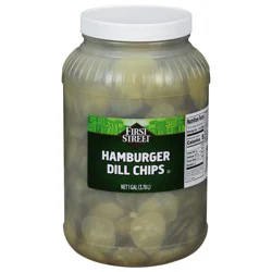 First Street Dill Crinkle Cut Pickle Chips - 1 gal