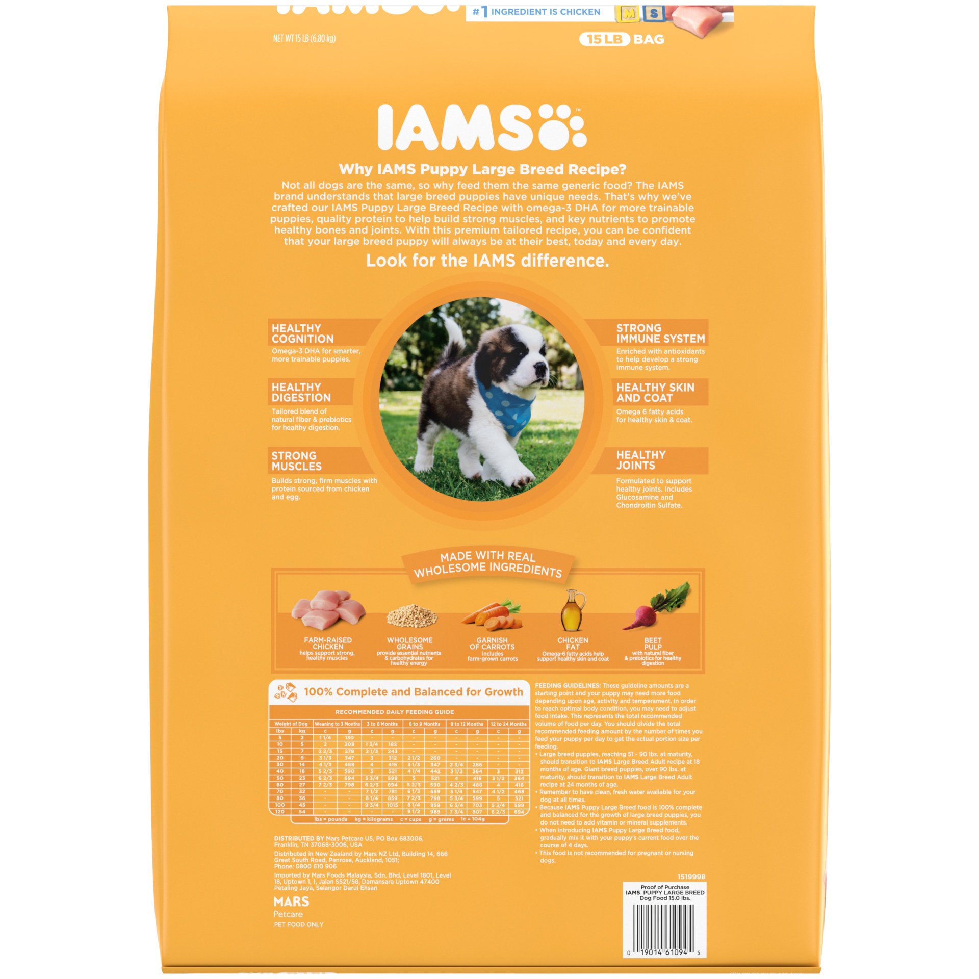 slide 2 of 7, Iams Smart Puppy Large Breed Dry Puppy Food With Real Chicken, 15 lb