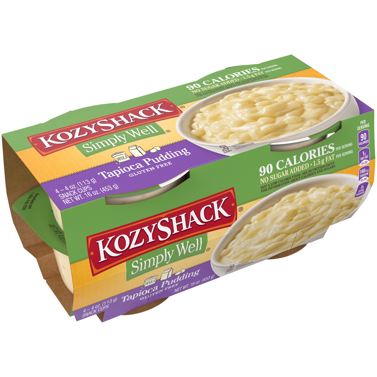 slide 11 of 11, Kozy Shack Tapioca Simply Well Tapioca Pudding 4Pk, 16 oz