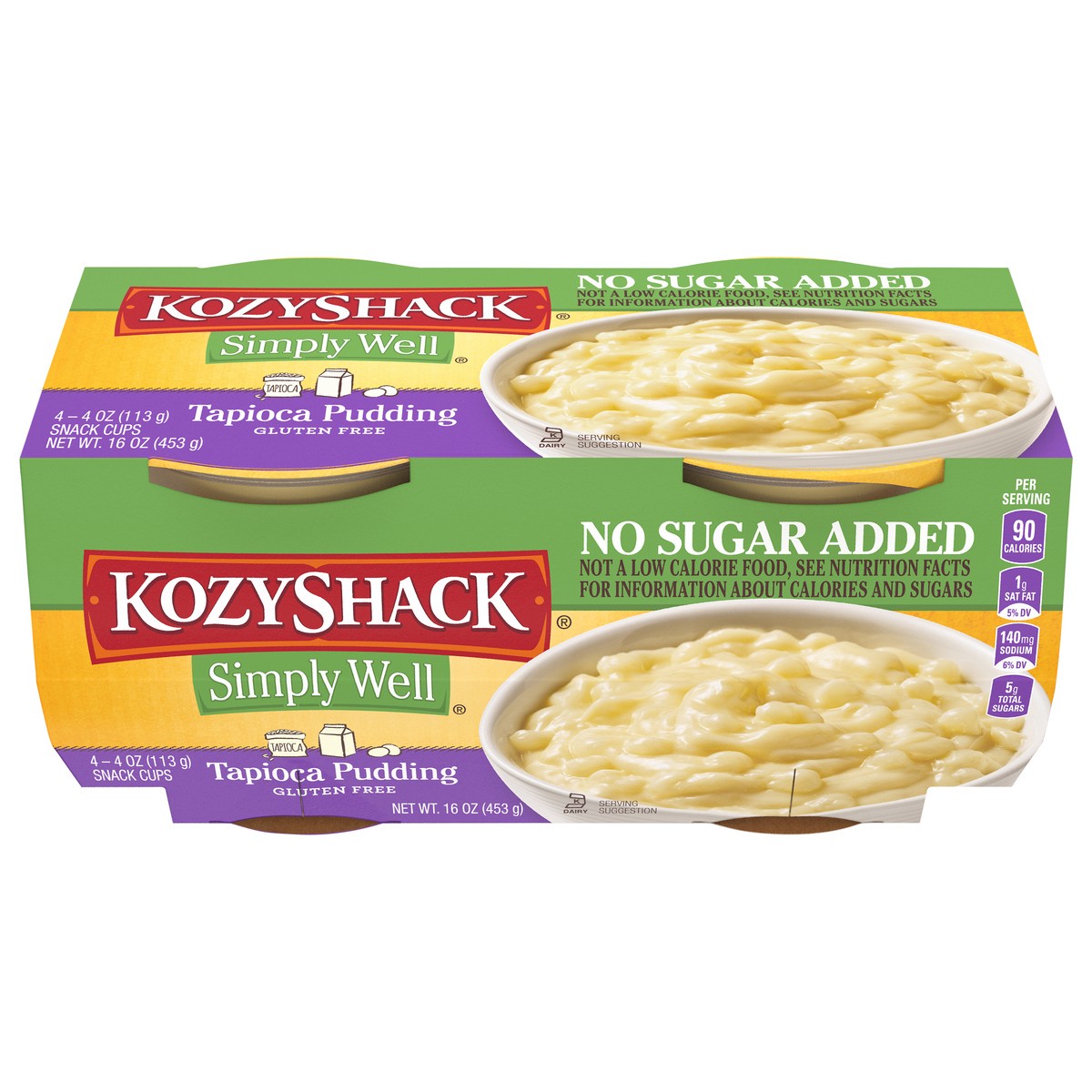 slide 1 of 8, Kozy Shack Simply Well Tapioca Pudding, 4 ct; 4 oz