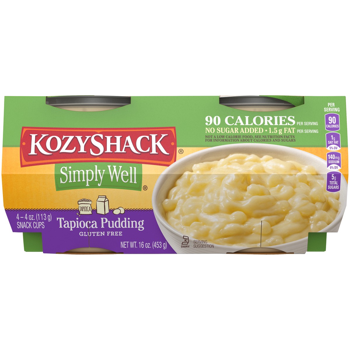 slide 10 of 11, Kozy Shack Tapioca Simply Well Tapioca Pudding 4Pk, 16 oz