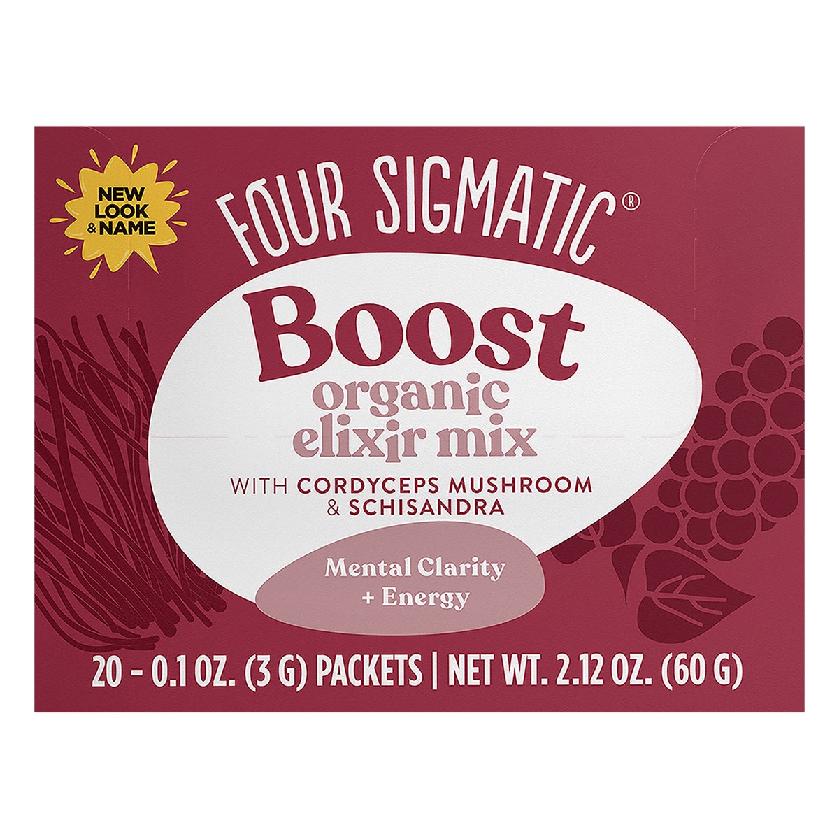 slide 8 of 9, Four Sigmatic BOOST Organic Elixir Mix with Cordyceps Mushrooms, 20 ct