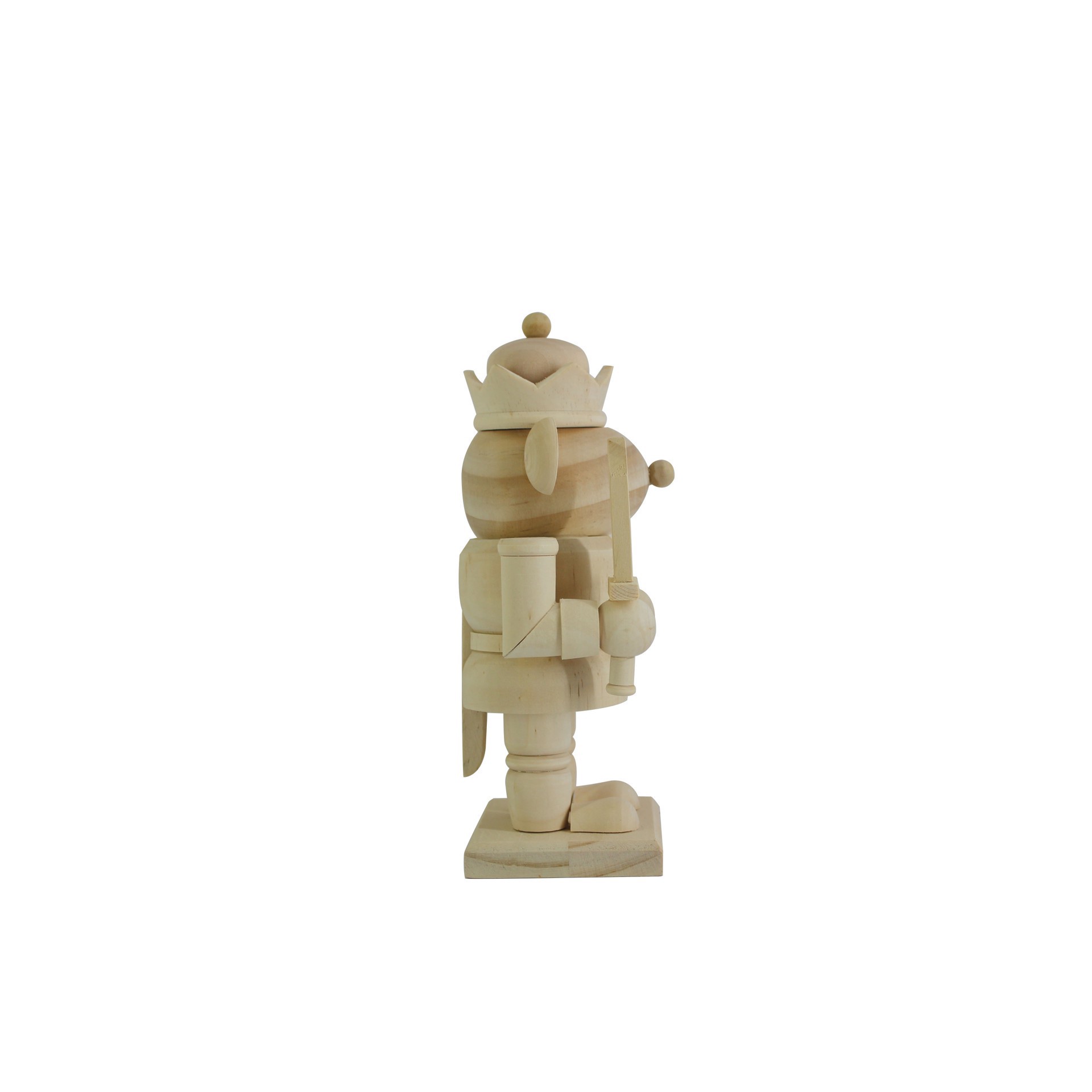 slide 5 of 5, 7" Mouse King With Sword Diy Pinewood Nutcracker By Make Market, 7 in