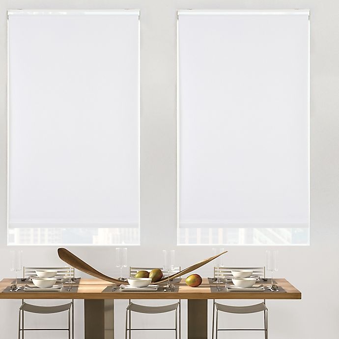 slide 1 of 3, GLOWE Cordless Blackout Roller Shade - Snow White, 34 in x 72 in