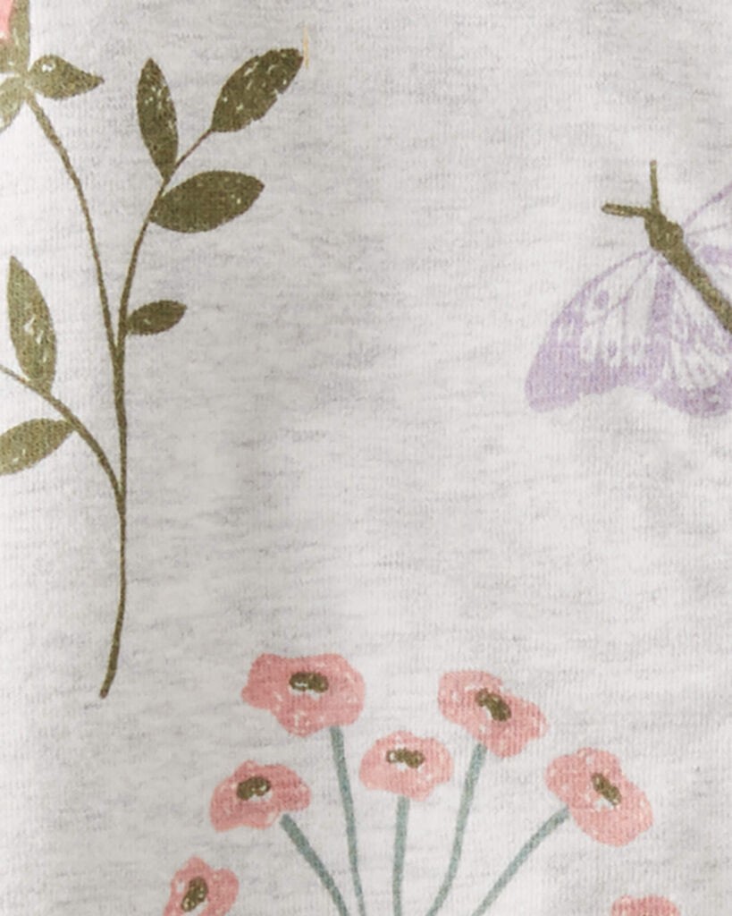 slide 2 of 4, Littleplanet Baby Organic Cotton Sleep & Play Pajamas Botanical Butterfly Print 9M, 1 ct