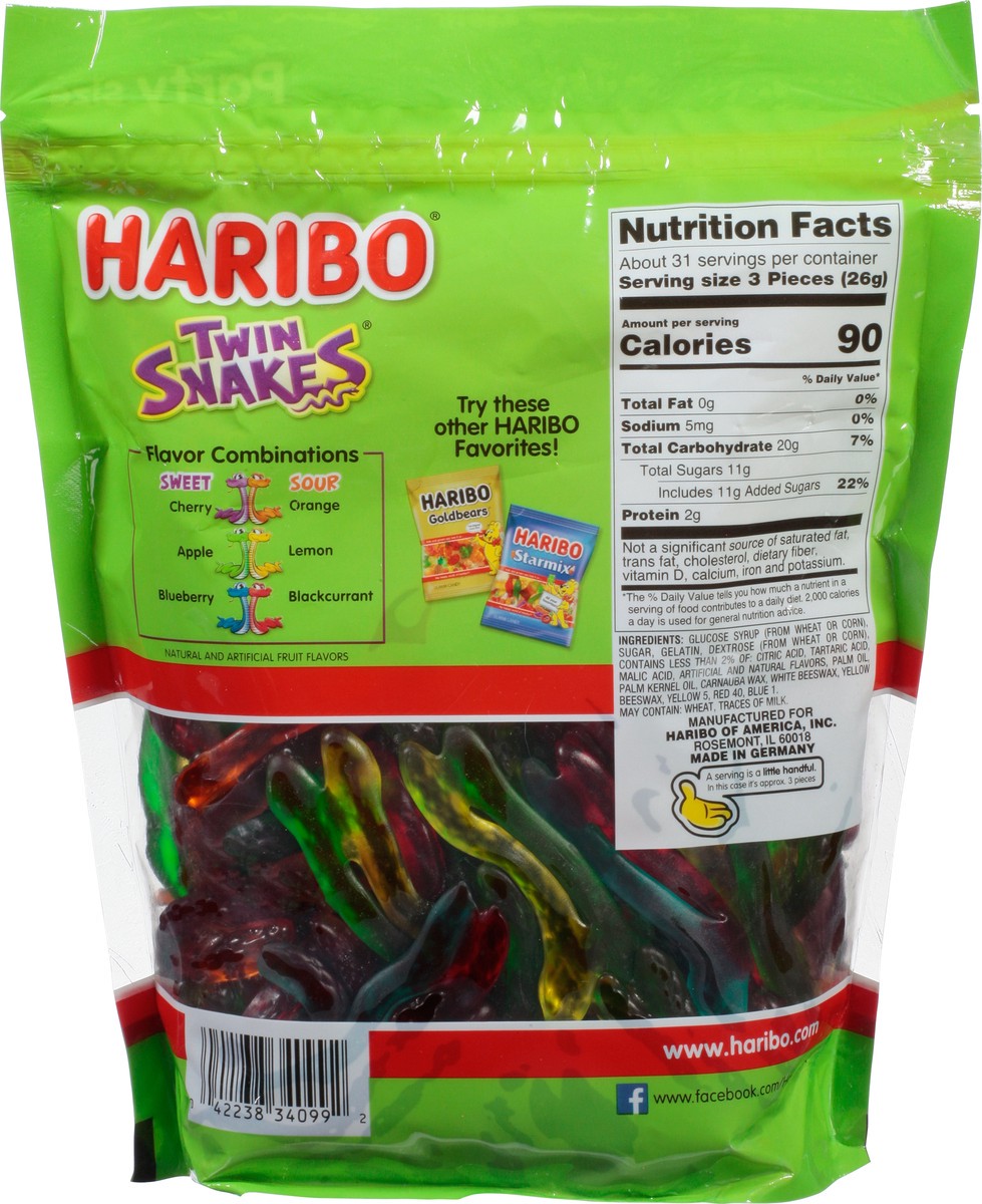 slide 12 of 13, Haribo Party Size Twin Snakes Sweet & Sour Gummi Candy 28.8 oz, 28.8 oz