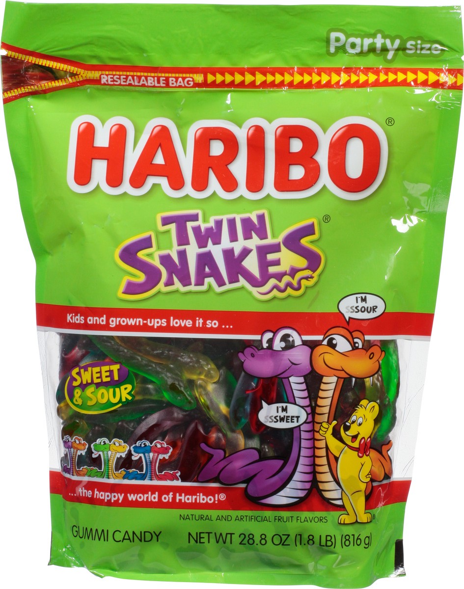 slide 6 of 13, Haribo Party Size Twin Snakes Sweet & Sour Gummi Candy 28.8 oz, 28.8 oz