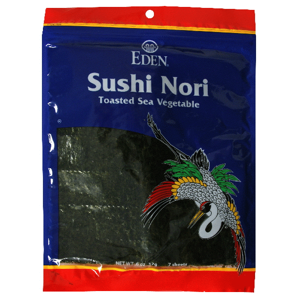 slide 1 of 1, Eden Foods Nori Sushi, 7 ct; 0.6 oz