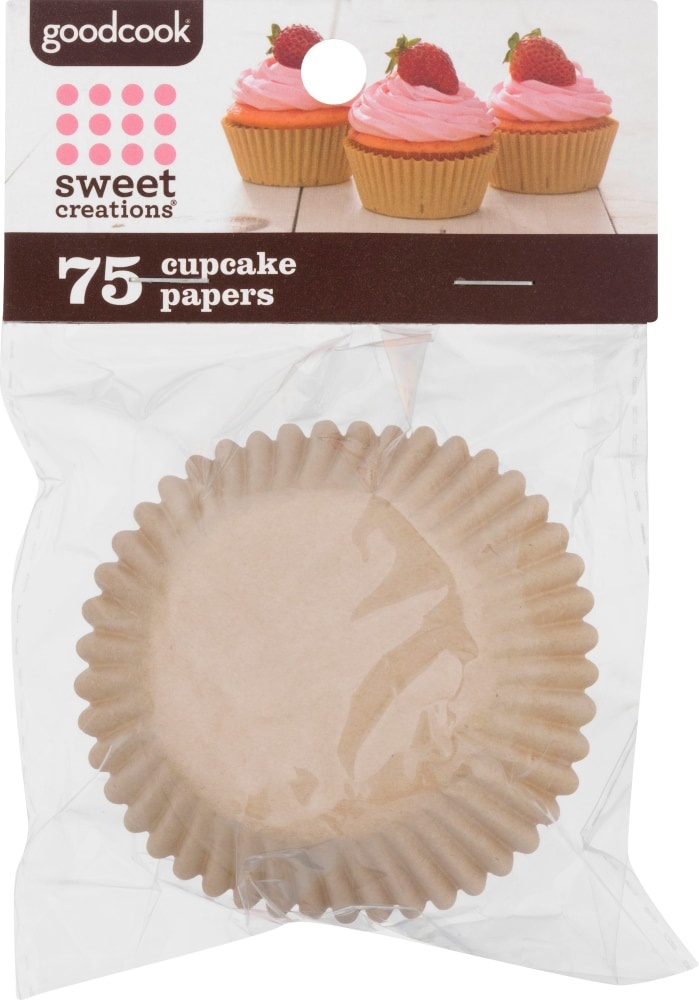 slide 1 of 1, Sweet Creations Cupcake Papers Natural, 75 ct