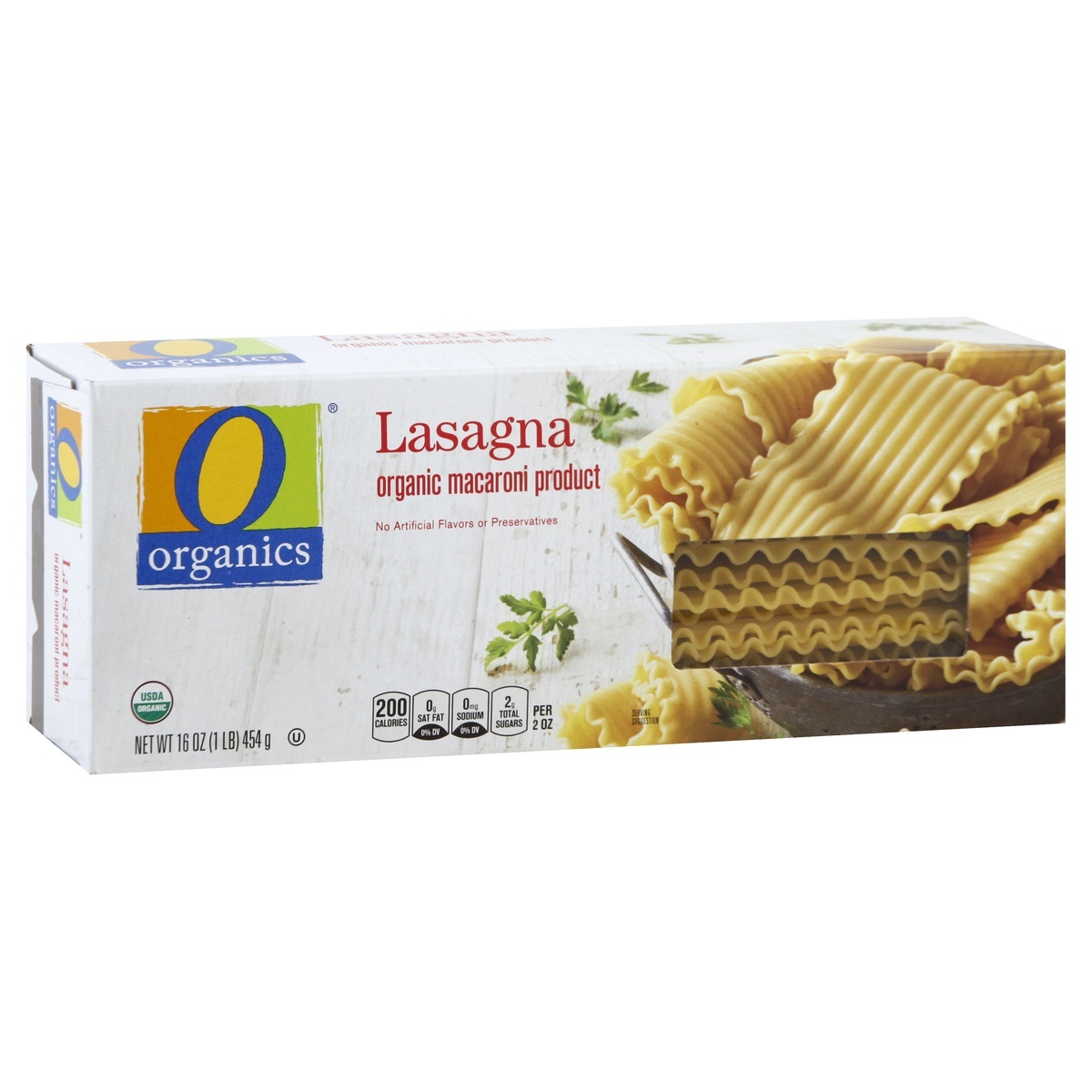 slide 1 of 4, O Organics Pasta Lasagna, 16 oz