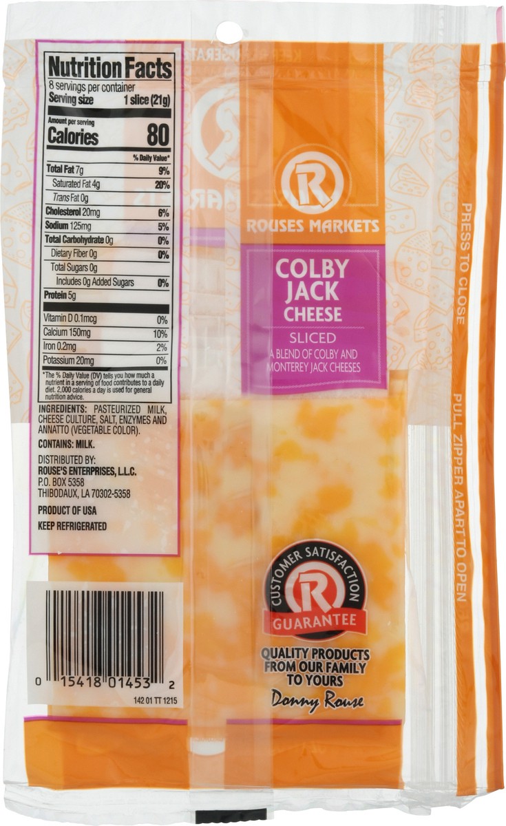 slide 14 of 14, Rouses Markets Colby Jack Sliced Cheese 8 Slices - 8 ct, 8 ct