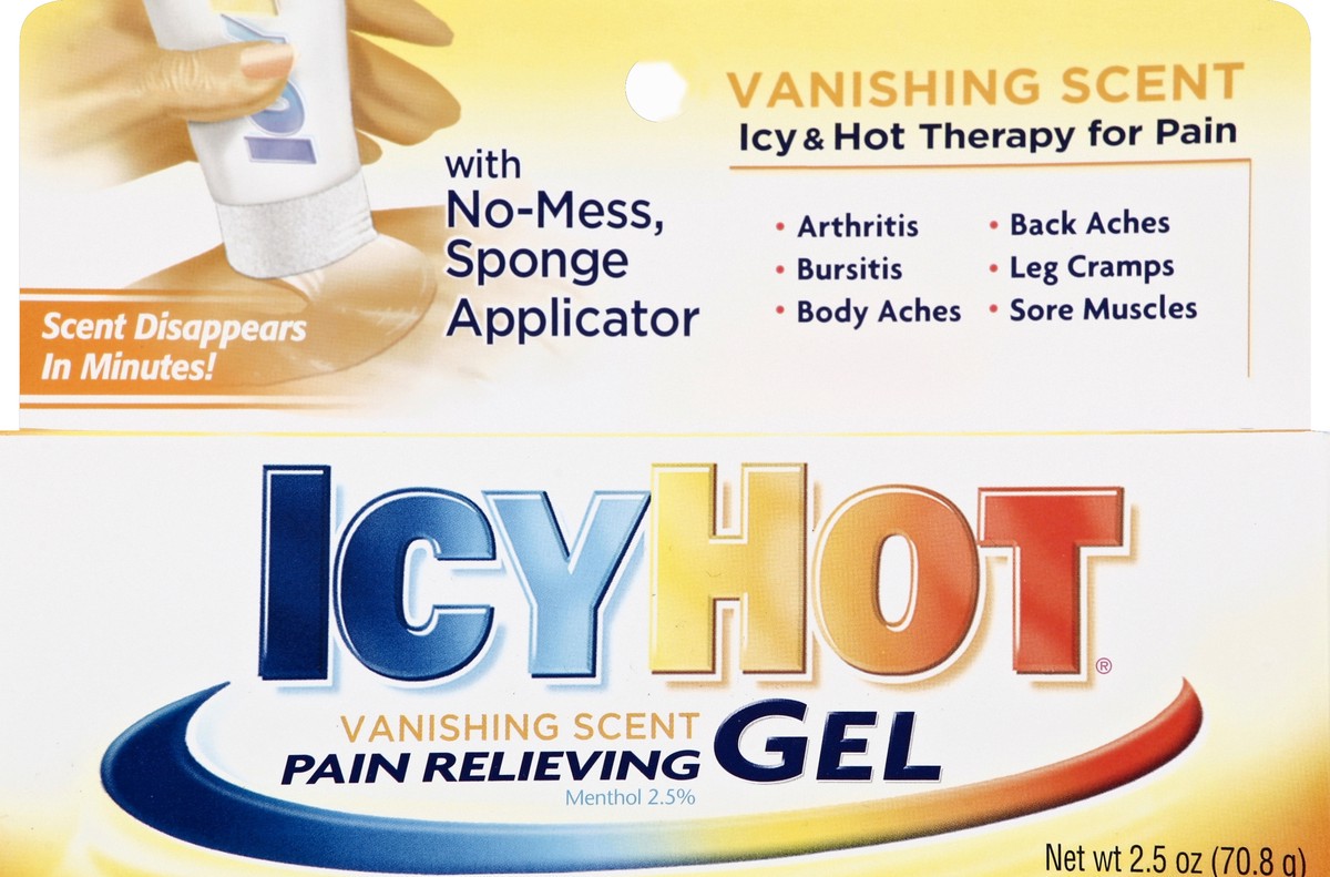 slide 5 of 6, Icy Hot Pain Relief Vanishing Gel, 2.5 oz