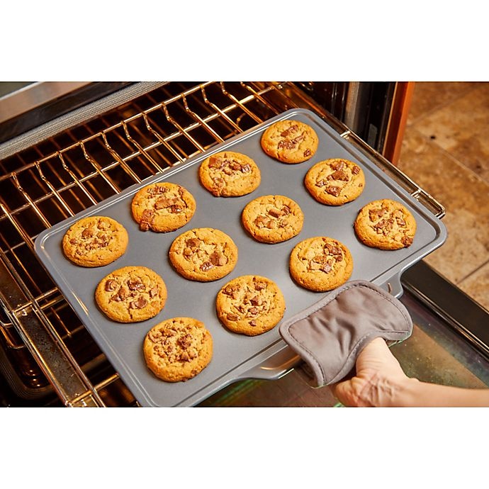 slide 8 of 8, All-Clad Pro-Release Cookie Sheet Pans with Rack, 3 ct