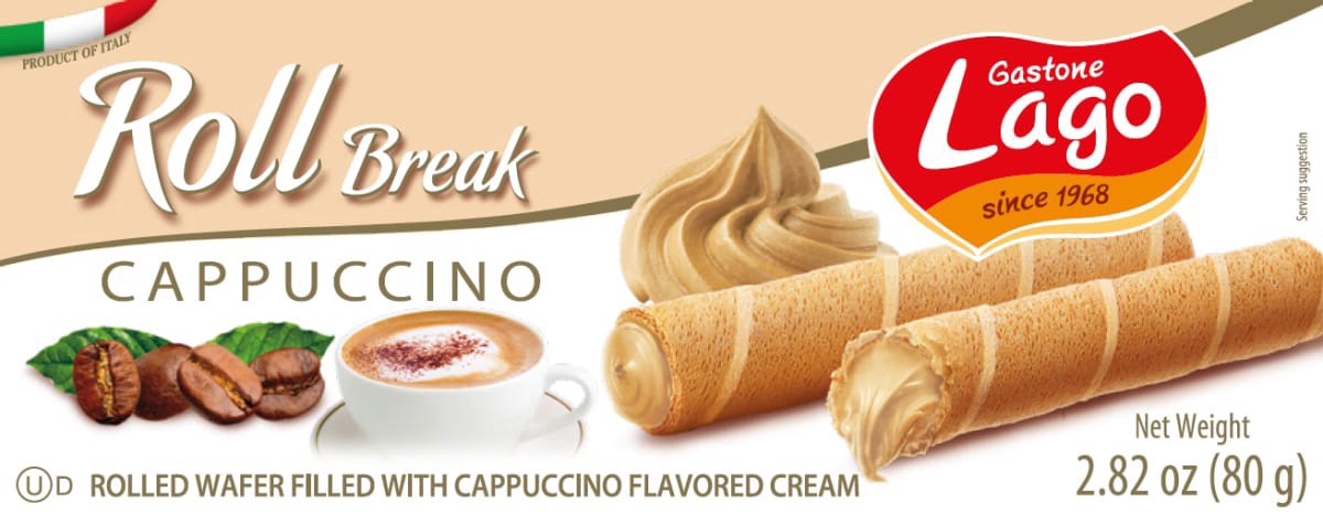 slide 1 of 5, Gastone Lago Lago Roll Break Cappuccino, 2.82 oz
