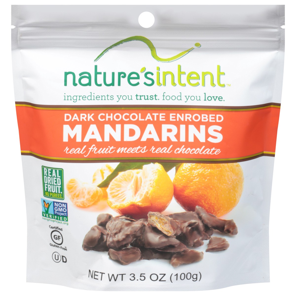 slide 1 of 12, Nature's Intent Dark Chocolate Enrobed Dried Mandarin - 3.5 Oz, 3.5 oz