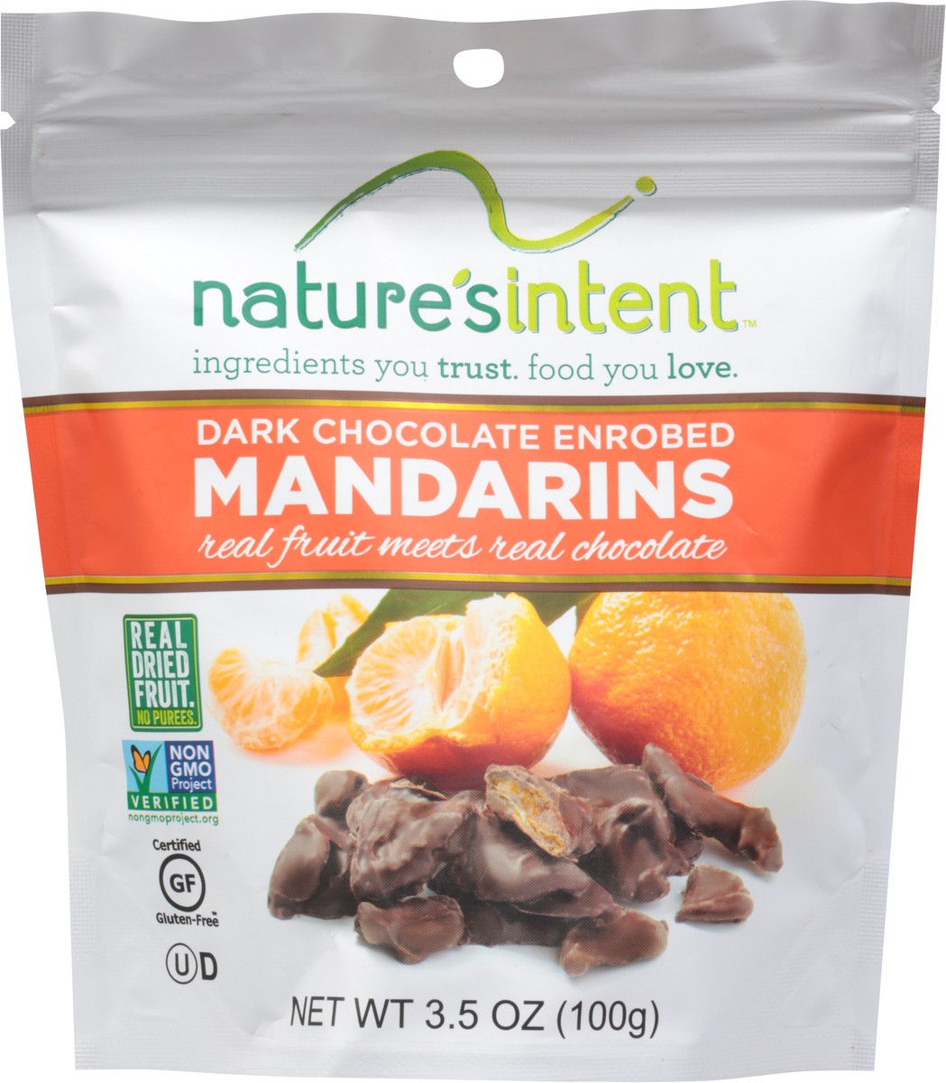 slide 6 of 12, Nature's Intent Dark Chocolate Enrobed Dried Mandarin - 3.5 Oz, 3.5 oz