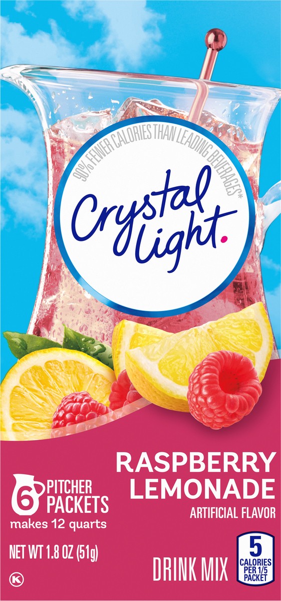 slide 9 of 9, Crystal Light Raspberry Lemonade Drink Mix 6 Packets, 6 ct