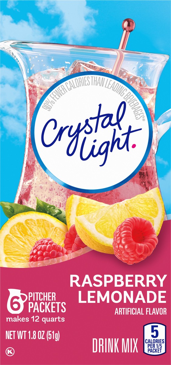 slide 8 of 9, Crystal Light Raspberry Lemonade Drink Mix 6 Packets, 6 ct