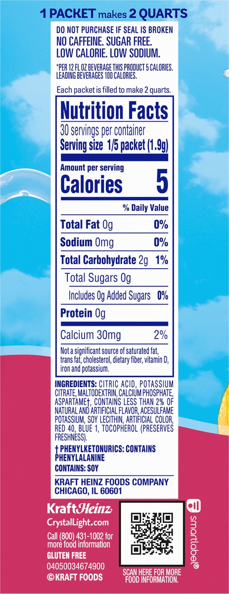 slide 2 of 9, Crystal Light Raspberry Lemonade Drink Mix 6 Packets, 6 ct