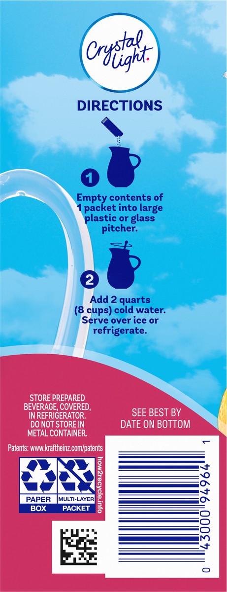 slide 7 of 9, Crystal Light Raspberry Lemonade Drink Mix 6 Packets, 6 ct