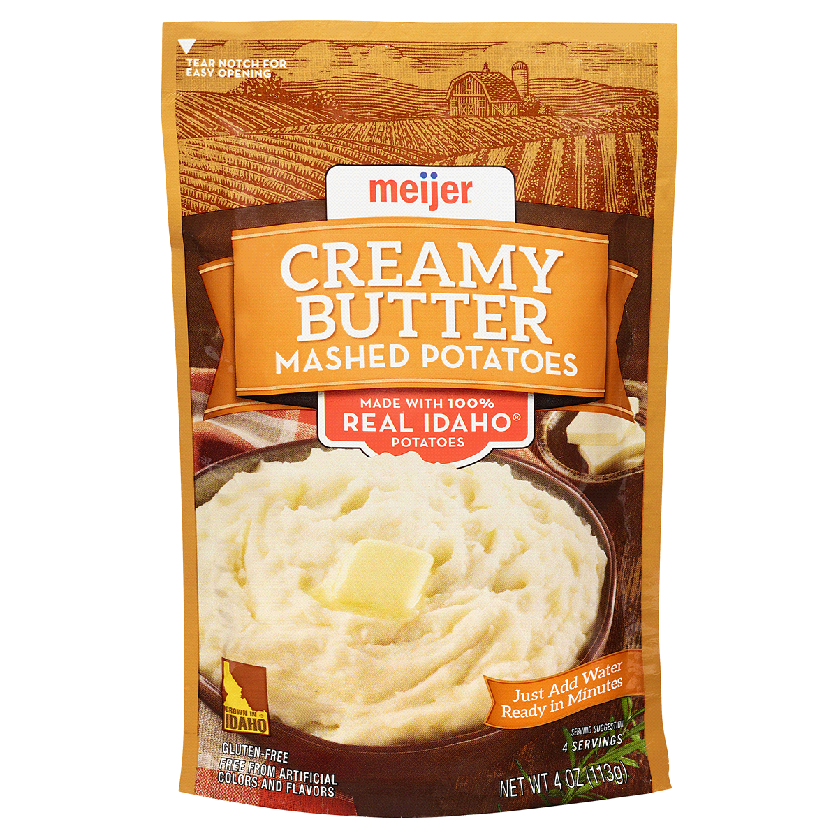 slide 1 of 1, Meijer Mashed Potatoes Creamy Butter, 4 oz