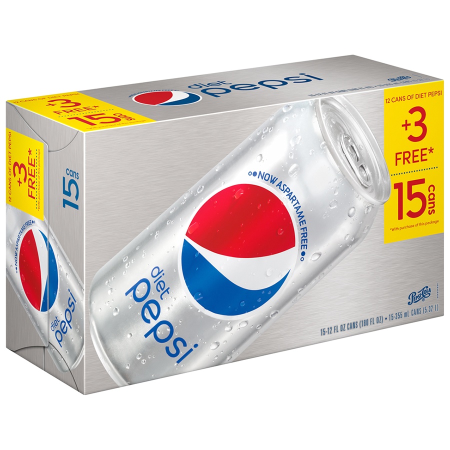 slide 1 of 2, Diet Pepsi 15 Pk, 1 ct