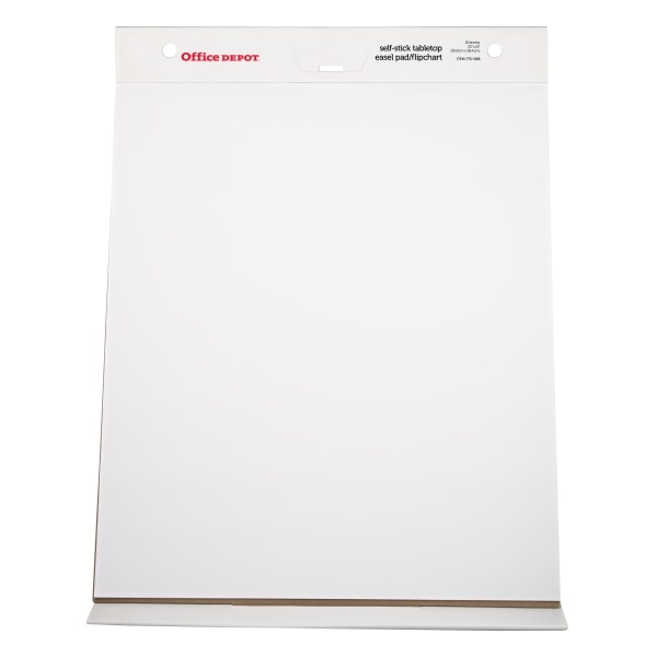 slide 1 of 1, Office Depot Brand 30% Recycled Restickable Easel Pad With Liner, 20'' X 23'', White, 20 Sheets, 20 ct