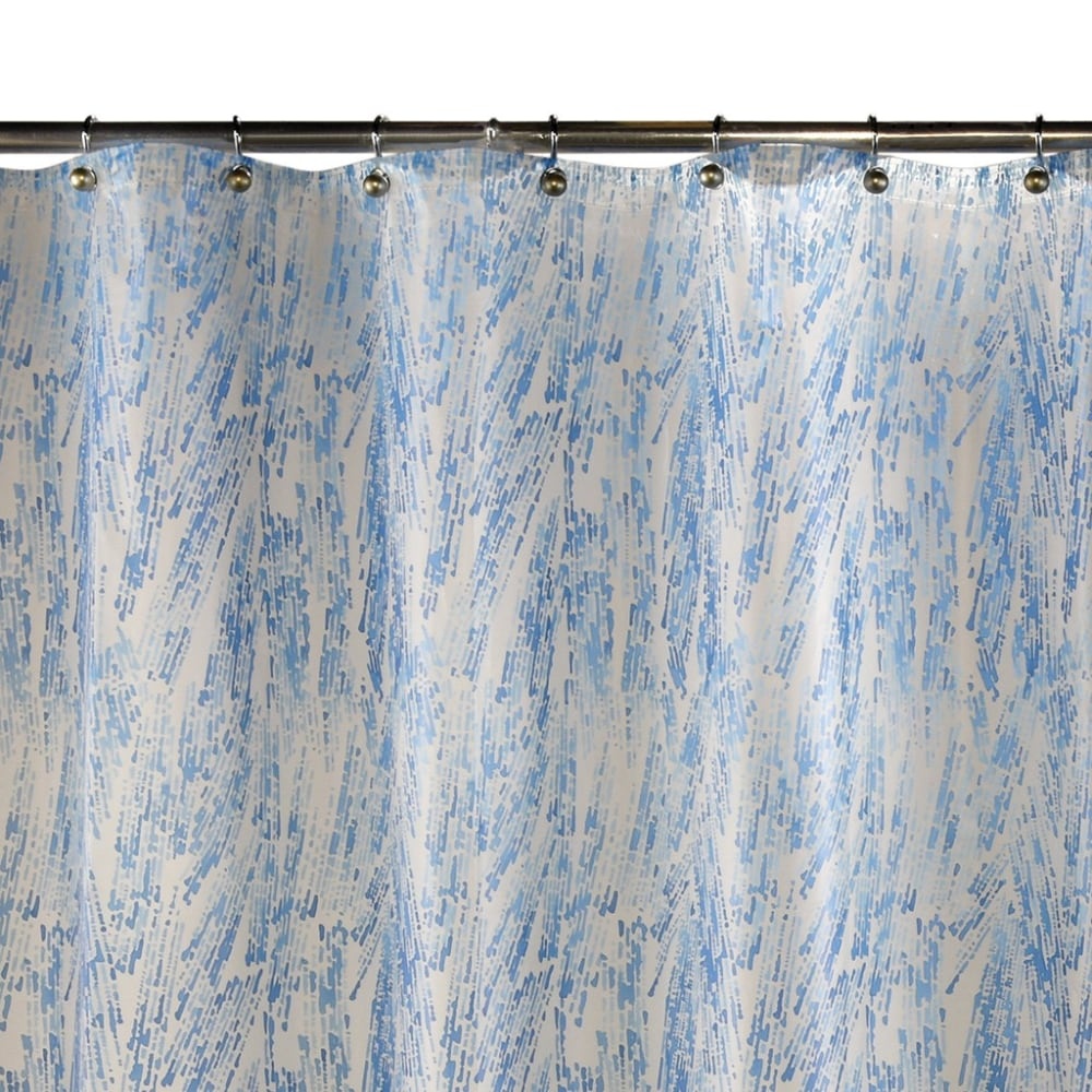 slide 1 of 1, Everyday Living Raindrop Print Peva Shower Curtain - Blue, 1 ct