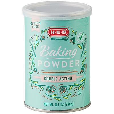 slide 1 of 1, H-E-B Select Ingredients Double Acting Baking Powder, 8.1 oz