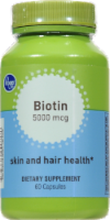 slide 1 of 1, Kroger Biotin 5000 Mcg Skin & Hair Health Capsules, 60 ct