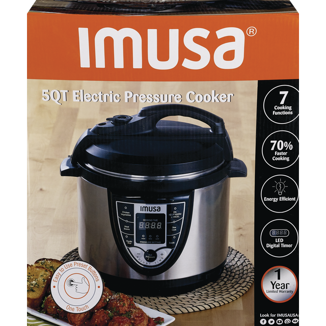 slide 1 of 1, IMUSA Electric Pressure Cooker, 5 qt