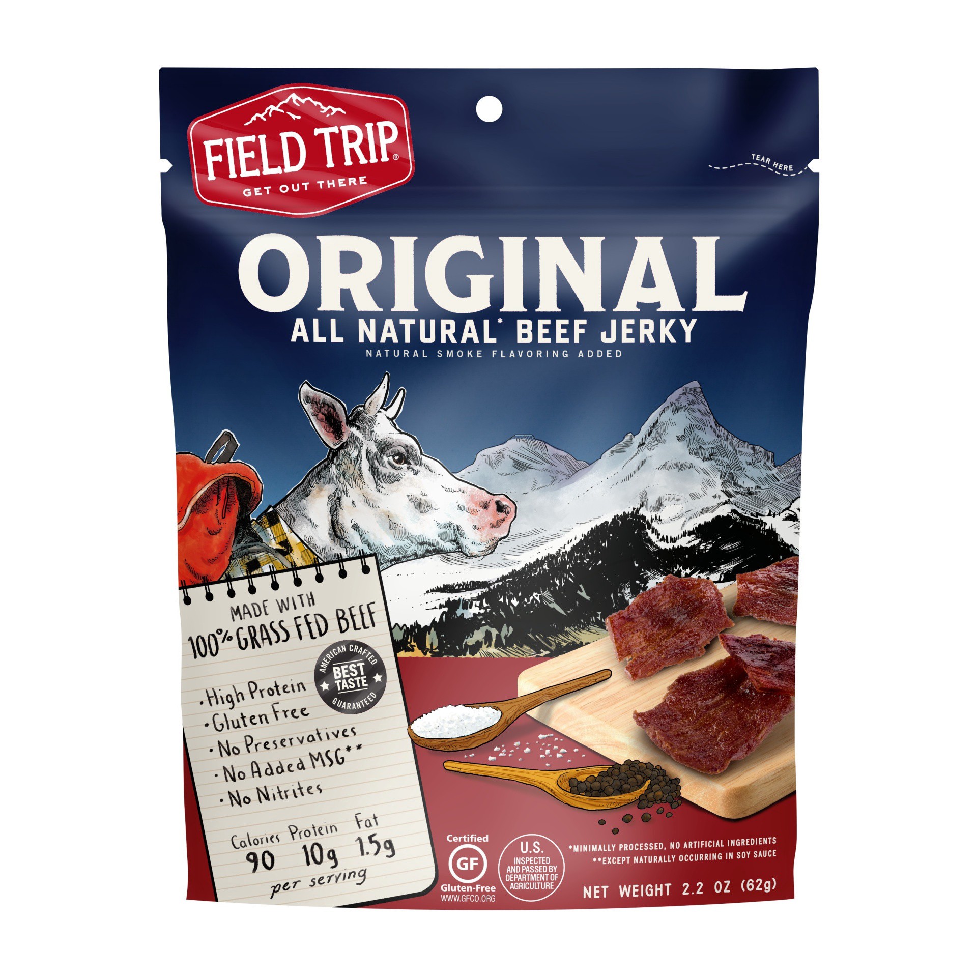 slide 1 of 9, Field Trip Grass-Fed Original Beef Jerky 2.2 oz, 2.2 oz