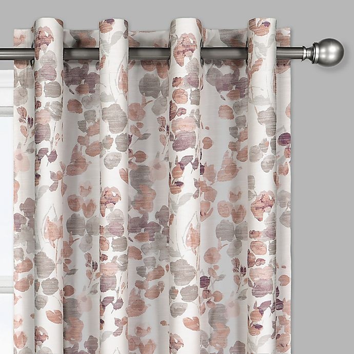 slide 2 of 4, Brookstone Salano Floral Blackout Curtain Panel - Berry, 84 in