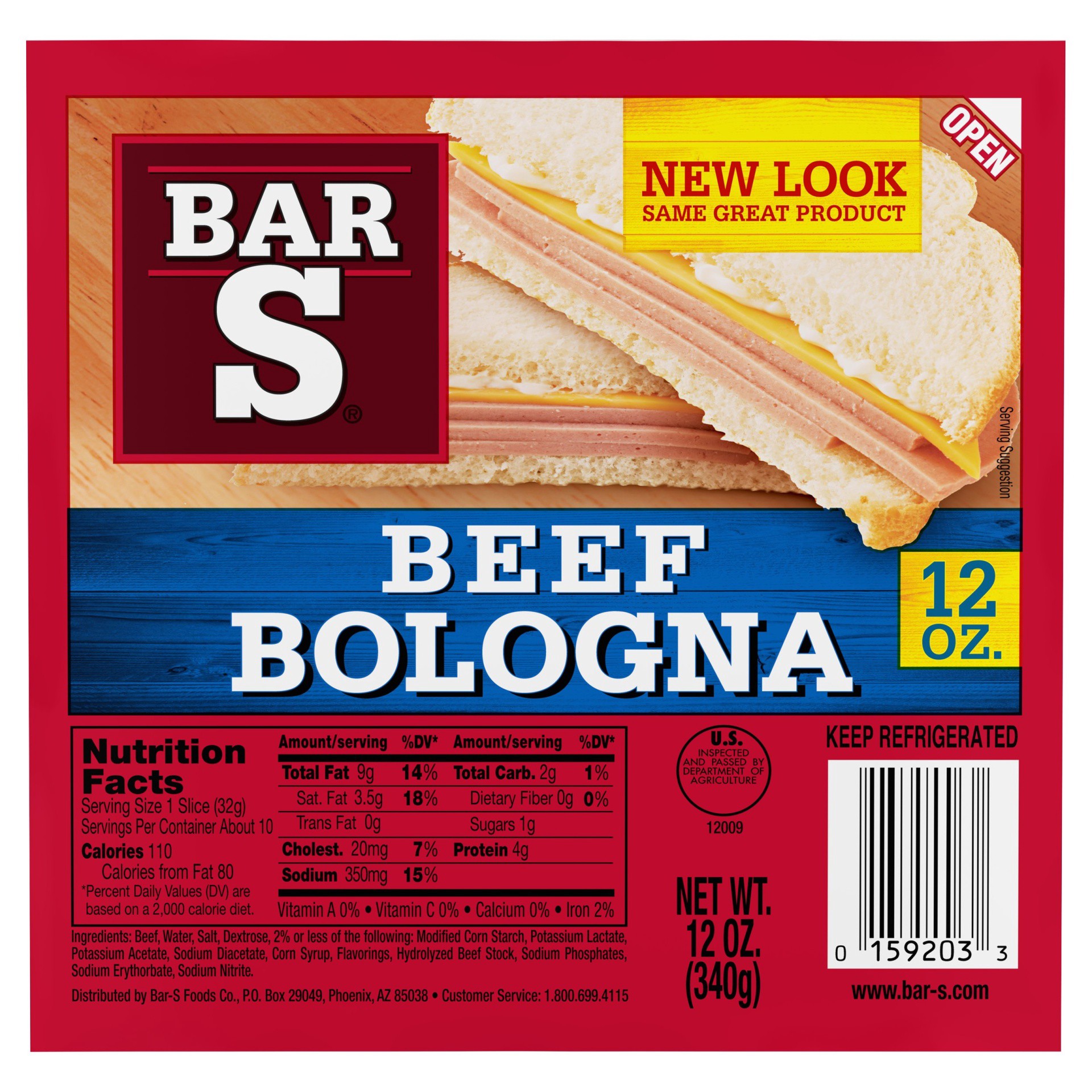 slide 1 of 6, Beef Bologna Sliced Deli-Style Lunch Meat, 12 oz