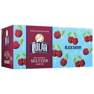 slide 1 of 1, Polar Seltzer Black Cherry, 12 oz