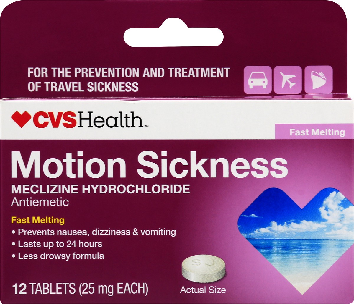 slide 7 of 11, CVS Health Motion Sickness Fast Melting Tablets, 12 Ct, 1 ct
