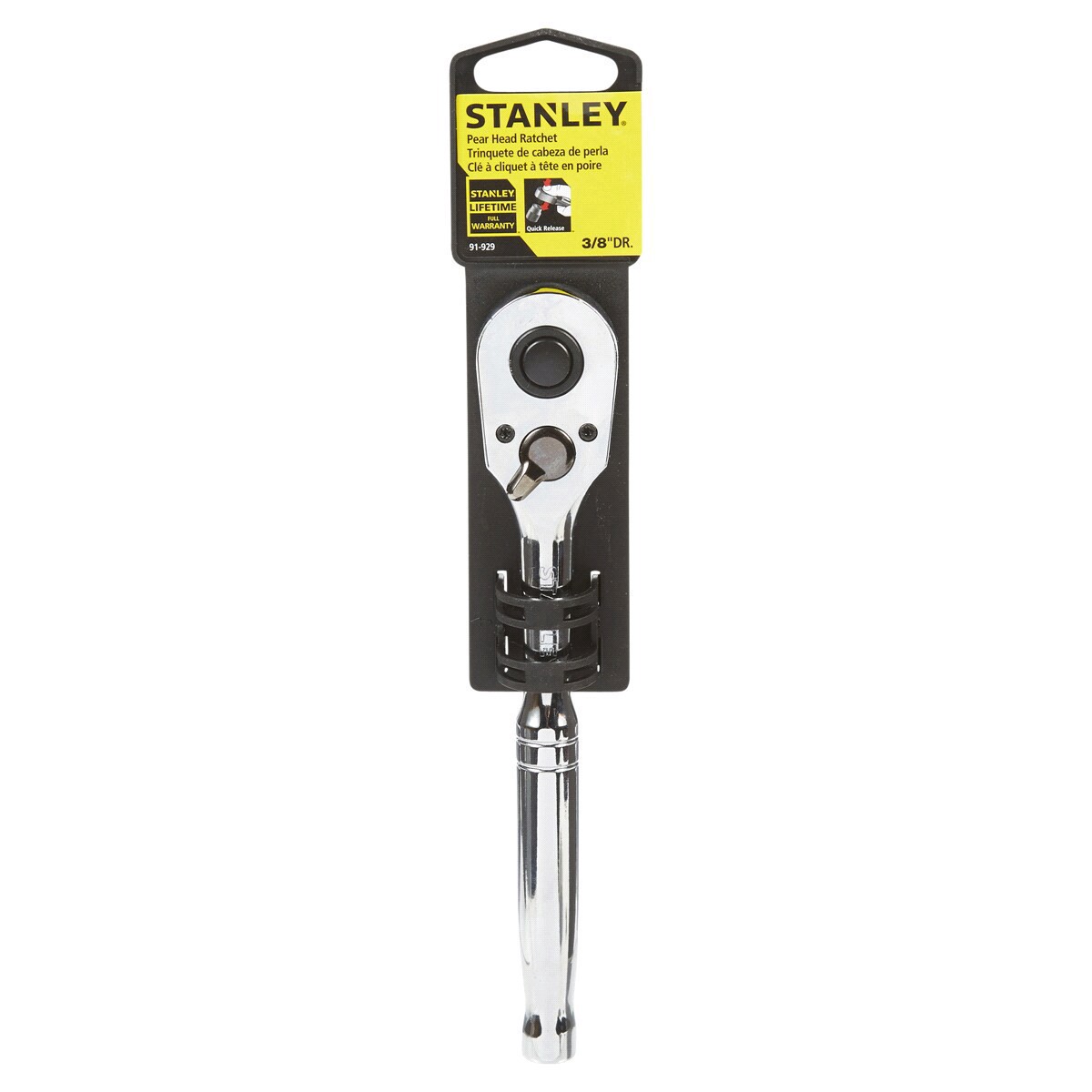 slide 1 of 29, Stanley 3/8 in. Drive Pear Head Quick Release Ratchet, 3/8 in