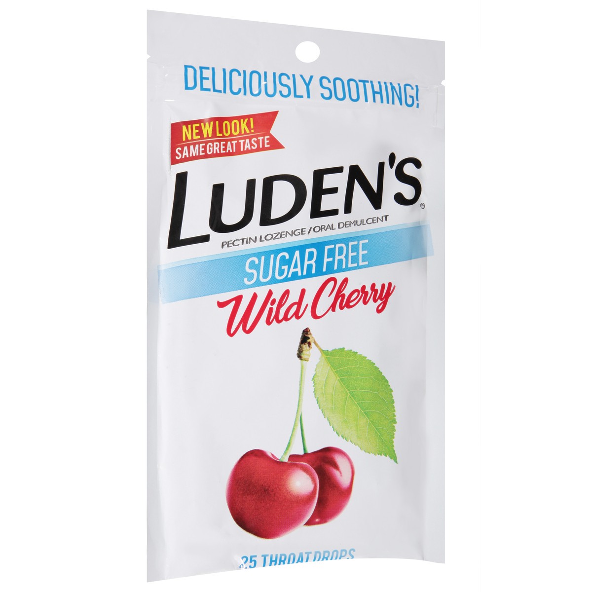 slide 3 of 10, Luden's Sore Throat Drops, For Minor Sore Throat Relief, Sugar Free Wild Cherry, 25 Count, 25 ct