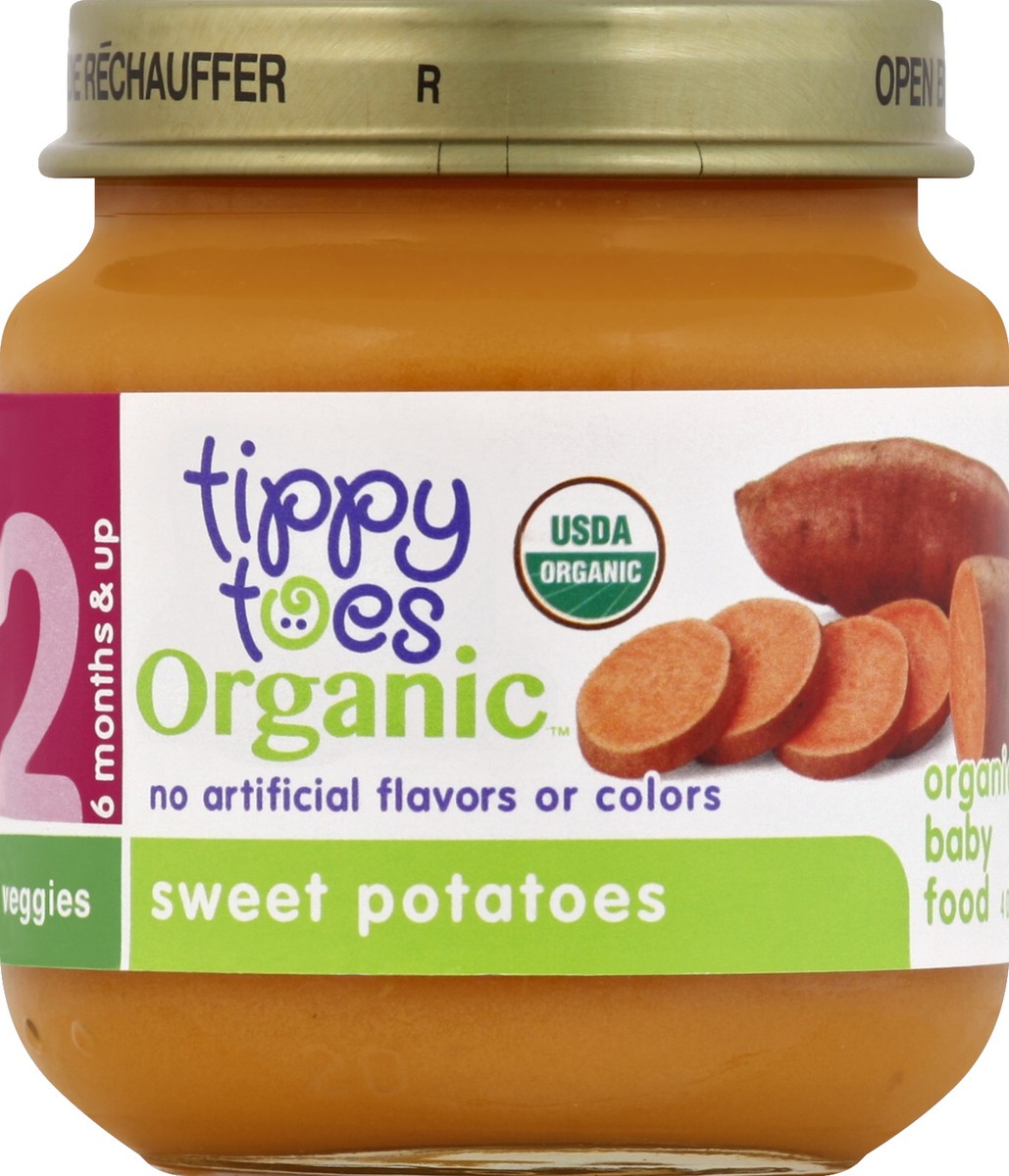 slide 5 of 6, Tippy Toes Organic Stage 2 Sweet Potatoes Baby Food, 4 oz