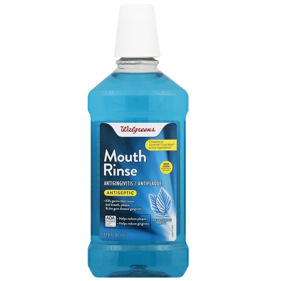 Walgreens Fresh Mint Antiseptic Mouth Rinse 33.8 fl oz | Shipt