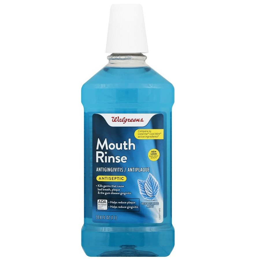 Walgreens Fresh Mint Antiseptic Mouth Rinse 33.8 fl oz Shipt