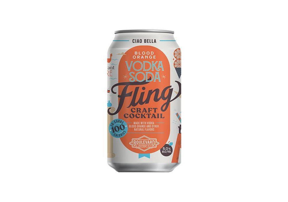 slide 2 of 2, Boulevard Brewing Co. Fling Vodka Soda Blood Orange Cocktail - 4pk/12 fl oz Cans, 12 oz