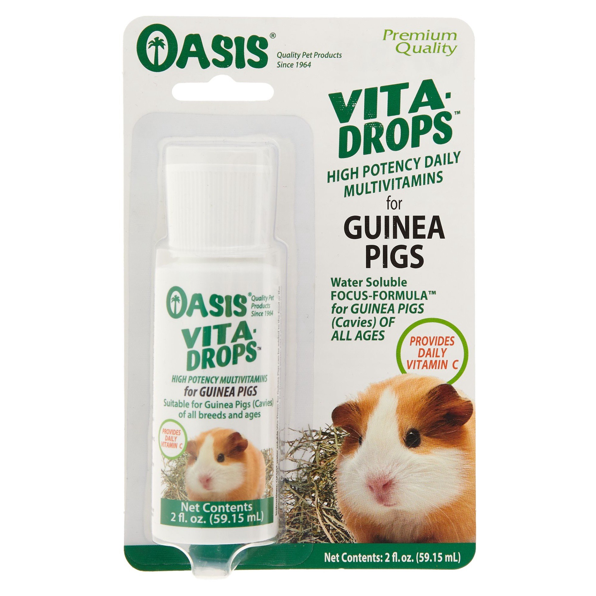 slide 1 of 1, Oasis Vita-Drops Concentrated High Potency Multivitamins for Guinea Pigs with Extra Vitamin C, 2 oz