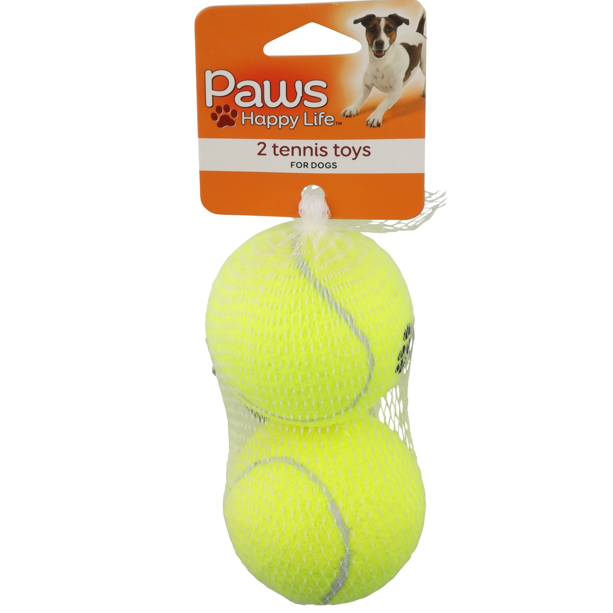 slide 1 of 1, Paws Happy Life Paws Premium Tennis Balls, Dog Toy, 2 ct