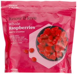 Know & Love Red Raspberries Frozen Fruit 12 Ounces