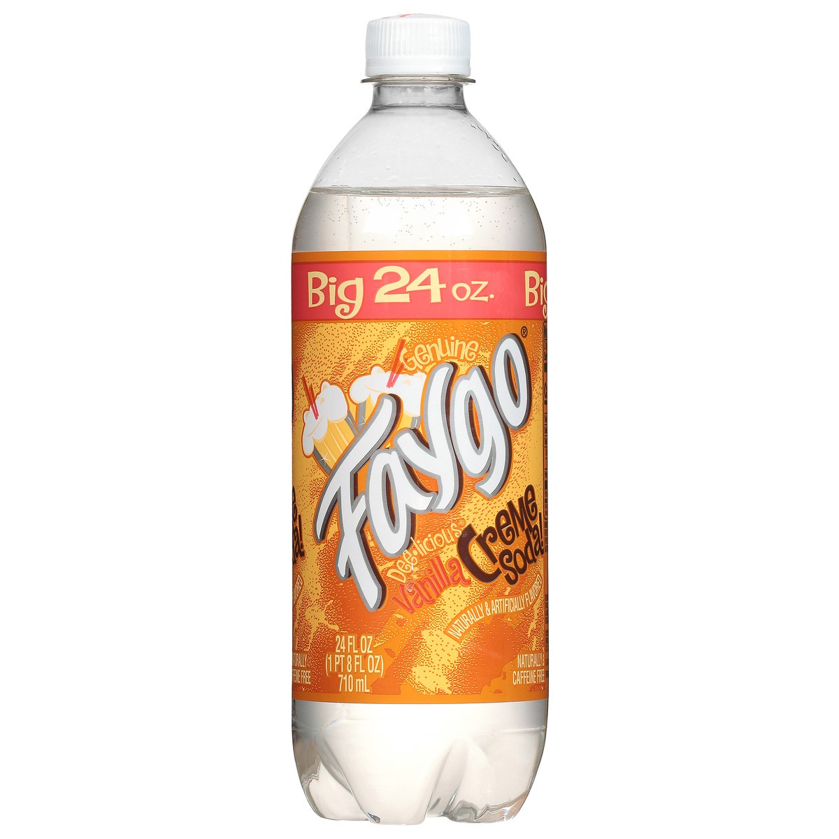 slide 3 of 4, Faygo Deelicious Creme Vanilla Soda 24 fl oz, 24 oz