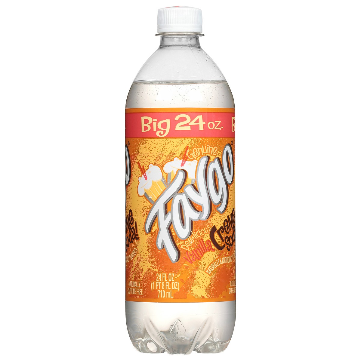 slide 4 of 4, Faygo Deelicious Creme Vanilla Soda 24 fl oz, 24 oz